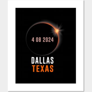 Total Solar Eclipse 2024 Totality Dallas Texas Posters and Art